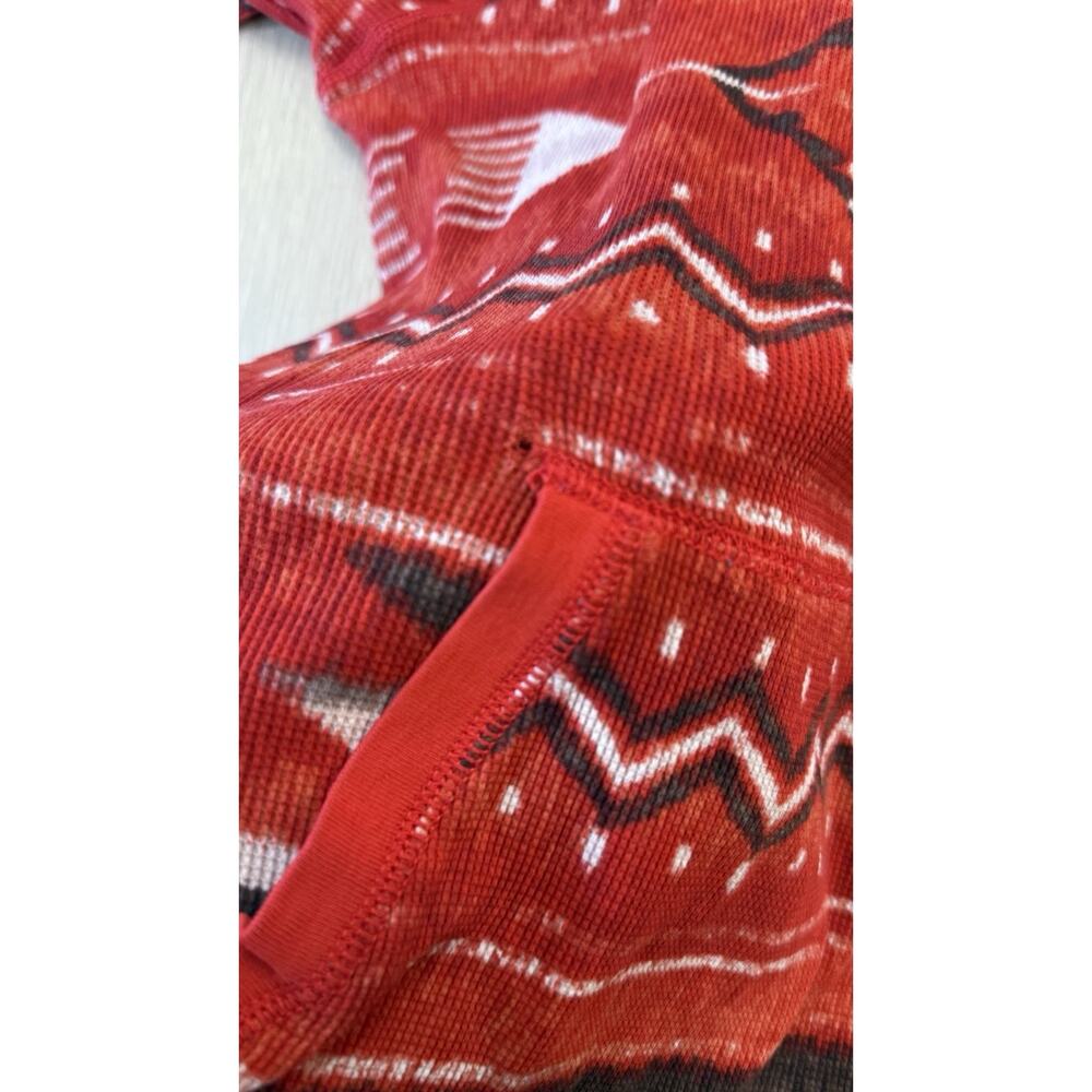Lauren Ralph Lauren Aztec Red Quarter Zip 3/4 Sleeve Thermal Top Large - Picture 8 of 8